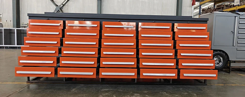 Orange 30 Drawer Workbench